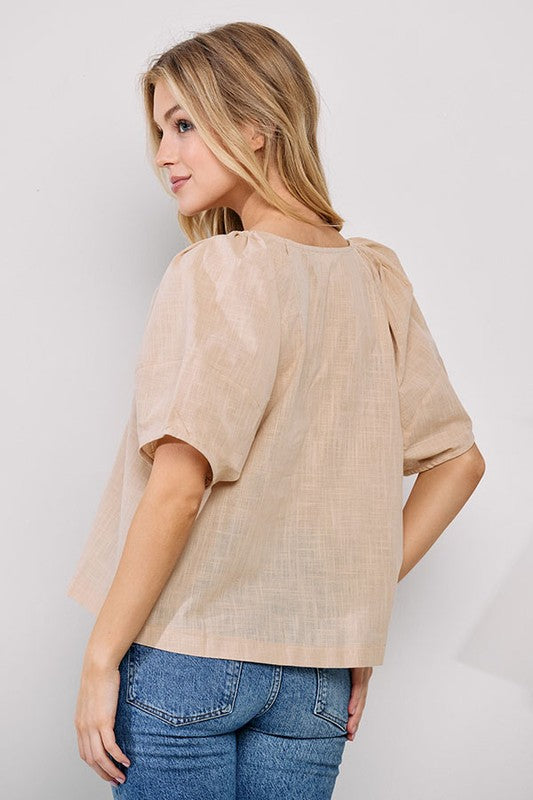 Shelby Linen Top